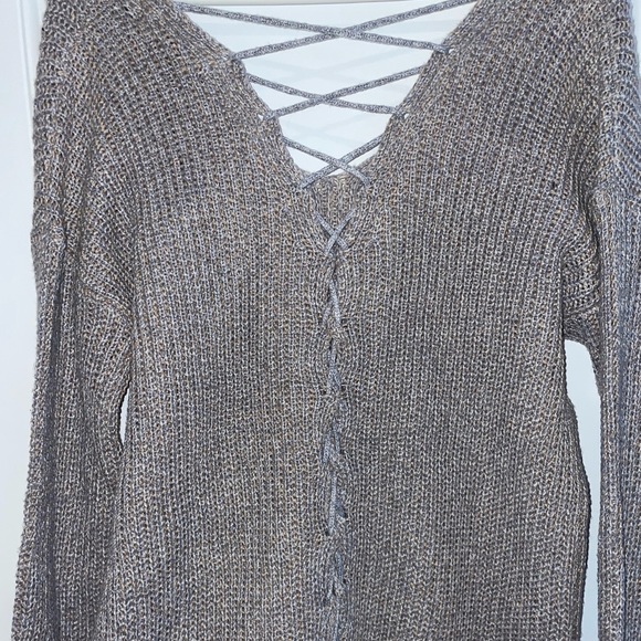 NWT Forever 21 Lace Up Sweater M - Picture 8 of 11